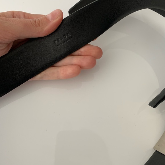 Women’s Black Leather Prada Belt - Picture 3 of 3